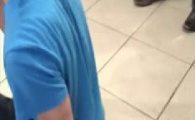 Male strippers give facial cumshots to gay party dudes